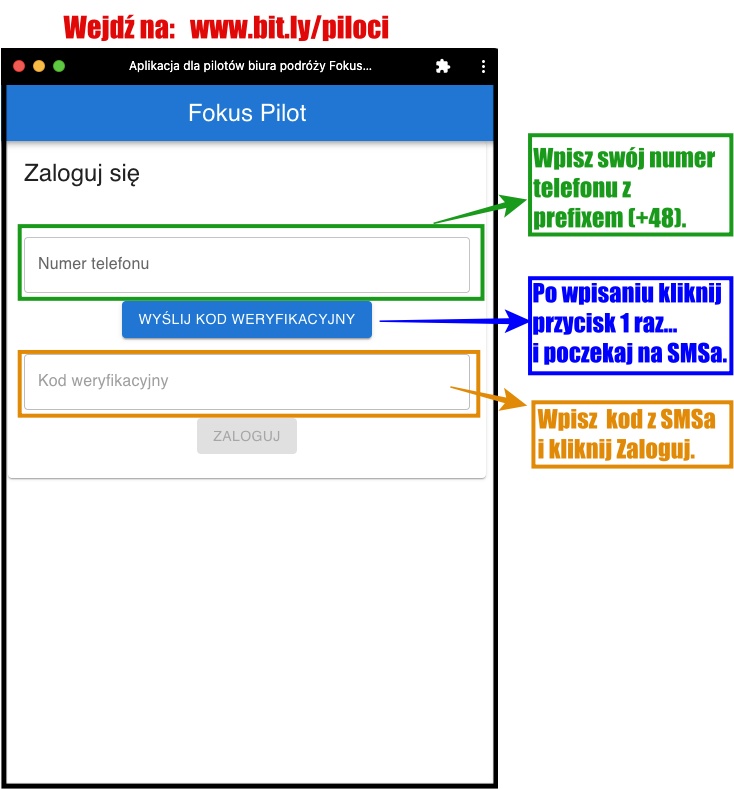 Zalogowanie się do aplikacji 1